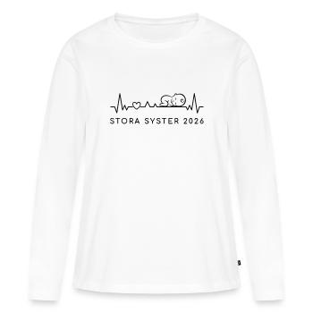 Big Sister 2026 Heartbeat Swedish - Women's Premium Organic Long Sleeve Shirt - white - Front - Julia (174cm)