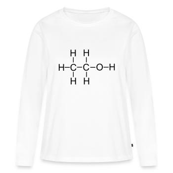 Alcool - T-shirt manches longues Premium bio Femme - blanc - Devant - Julia (174cm)
