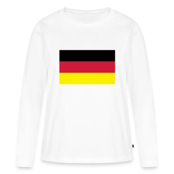 Drapeau de l'Allemagne - T-shirt manches longues Premium bio Femme - blanc - Devant - Julia (174cm)