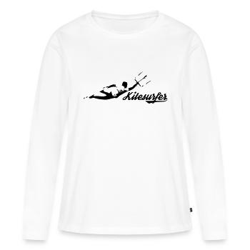 Freestyle Kitesurfer - Frauen Premium Bio Langarmshirt - Weiß - Vorne - Julia (174cm)
