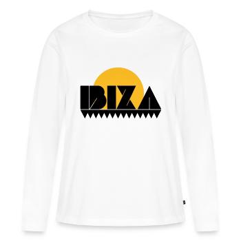 Ibiza - Frauen Premium Bio Langarmshirt - Weiß - Vorne - Julia (174cm)
