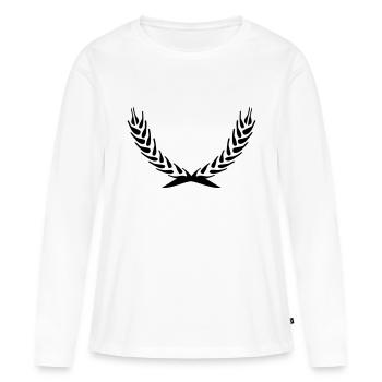 oreilles - T-shirt manches longues Premium bio Femme - blanc - Devant - Julia (174cm)