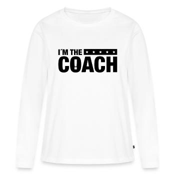 im_the_coach_ya1 - T-shirt manches longues Premium bio Femme - blanc - Devant - Julia (174cm)