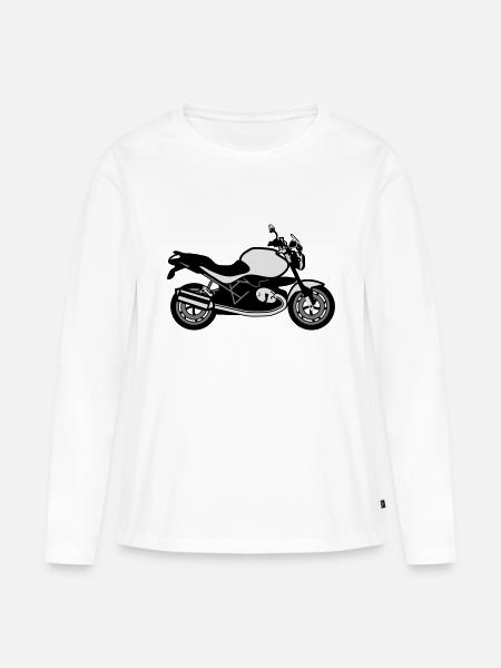 motorrad Roadster - Frauen Premium Bio Langarmshirt - Weiß