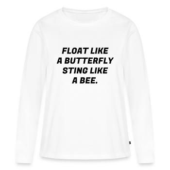 Boxing - Boxer - Boxe - Boxen - Ali - Fighter - T-shirt manches longues Premium bio Femme - blanc - Devant - Julia (174cm)
