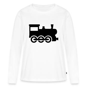 Zug - Frauen Premium Bio Langarmshirt - Weiß - Vorne - Julia (174cm)