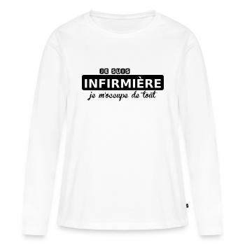 je suis infirmière - Women's Premium Organic Long Sleeve Shirt - white - Front - Julia (174cm)