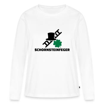 Schornsteinfeger - Frauen Premium Bio Langarmshirt - Weiß - Vorne - Julia (174cm)