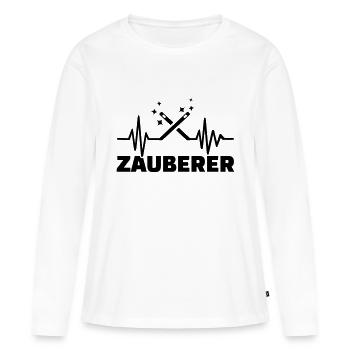 Zauberer - Frauen Premium Bio Langarmshirt - Weiß - Vorne - Julia (174cm)