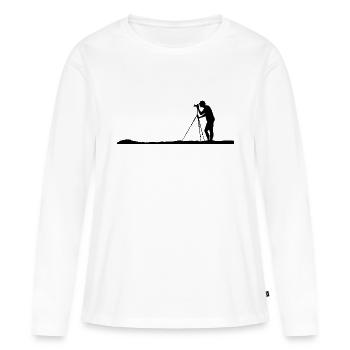 Fotograf - Frauen Premium Bio Langarmshirt - Weiß - Vorne - Julia (174cm)