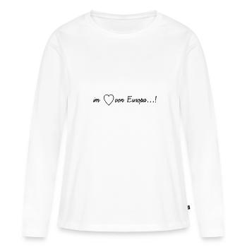 im herzen - Frauen Premium Bio Langarmshirt - Weiß - Vorne - Julia (174cm)