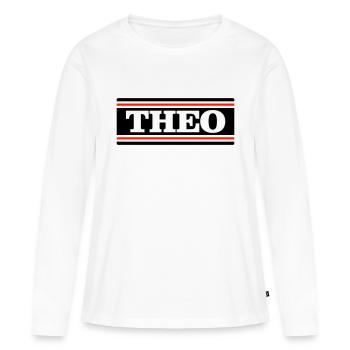 THEO - T-shirt manches longues Premium bio Femme - blanc - Devant - Julia (174cm)