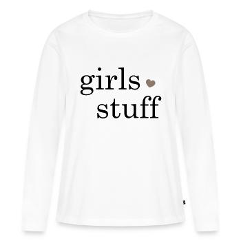 girls stuff - Women's Premium Organic Long Sleeve Shirt - white - Front - Julia (174cm)