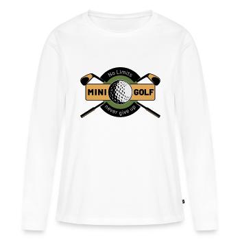 Minigolf no Limits - Frauen Premium Bio Langarmshirt - Weiß - Vorne - Julia (174cm)
