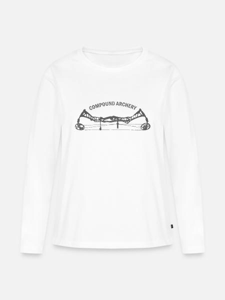 Compound - Frauen Premium Bio Langarmshirt - Weiß