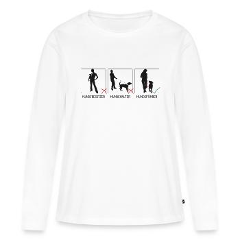 der feine unterschied - Frauen Premium Bio Langarmshirt - Weiß - Vorne - Julia (174cm)