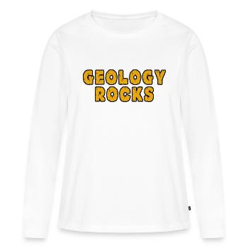 ROCHES GEOLOGY - T-shirt manches longues Premium bio Femme - blanc - Devant - Julia (174cm)