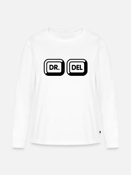 Doktor delete | 1c - Frauen Premium Bio Langarmshirt - Weiß