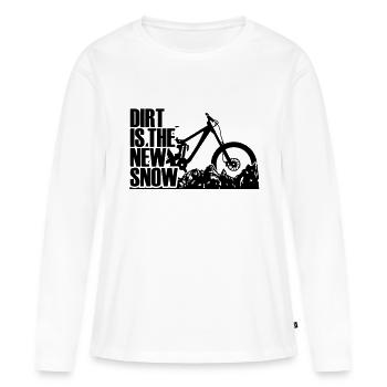 alpes downhill vtt - T-shirt manches longues Premium bio Femme - blanc - Devant - Julia (174cm)