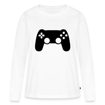 Gamepad Controller - Women's Premium Organic Long Sleeve Shirt - white - Front - Julia (174cm)
