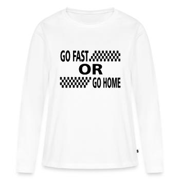 go fast or go home - Women's Premium Organic Long Sleeve Shirt - white - Front - Julia (174cm)