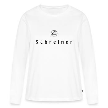 Schreiner - Frauen Premium Bio Langarmshirt - Weiß - Vorne - Julia (174cm)