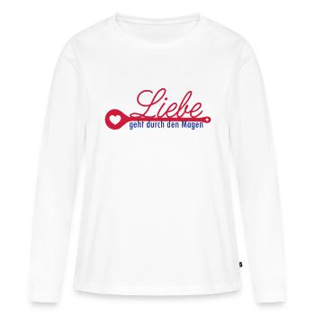 Magen Liebe - Frauen Premium Bio Langarmshirt - Weiß - Vorne - Julia (174cm)