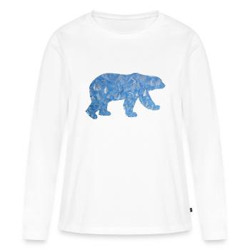 Ours polaire ours polaire - T-shirt manches longues Premium bio Femme - blanc - Devant - Julia (174cm)