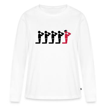 Five men - Frauen Premium Bio Langarmshirt - Weiß - Vorne - Julia (174cm)