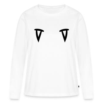 2 vampire zaehne épicé habiller - T-shirt manches longues Premium bio Femme - blanc - Devant - Julia (174cm)