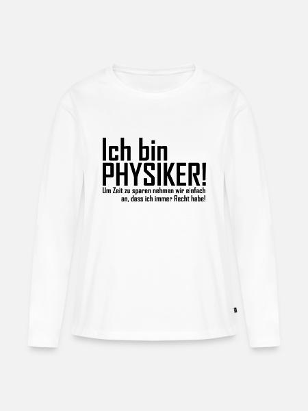 physiker - Frauen Premium Bio Langarmshirt - Weiß