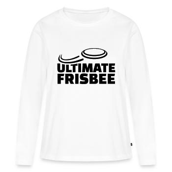Frisbee - Frauen Premium Bio Langarmshirt - Weiß - Vorne - Julia (174cm)