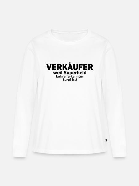 verkäufer - Frauen Premium Bio Langarmshirt - Weiß