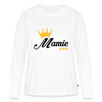 Großmütter / Oma / Mami / Großmutter / Mamy - Frauen Premium Bio Langarmshirt - Weiß - Vorne - Julia (174cm)