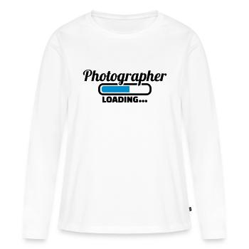 Fotograf - Frauen Premium Bio Langarmshirt - Weiß - Vorne - Julia (174cm)