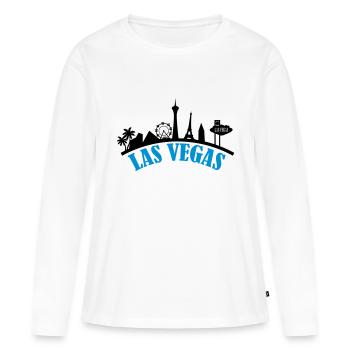 las_vegas_002 - Frauen Premium Bio Langarmshirt - Weiß - Vorne - Julia (174cm)