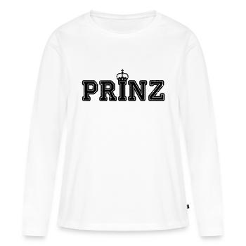 prinz - Frauen Premium Bio Langarmshirt - Weiß - Vorne - Julia (174cm)