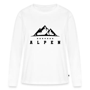 alpen berge - Frauen Premium Bio Langarmshirt - Weiß - Vorne - Julia (174cm)