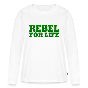 Rebel for life - Women's Premium Organic Long Sleeve Shirt - white - Front - Julia (174cm)