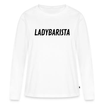 Lady Barista - Women's Premium Organic Long Sleeve Shirt - white - Front - Julia (174cm)