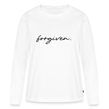 forgiven - Frauen Premium Bio Langarmshirt - Weiß - Vorne - Julia (174cm)