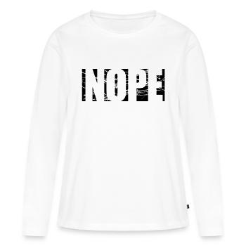 Scratch Nope Logo - T-shirt manches longues Premium bio Femme - blanc - Devant - Julia (174cm)