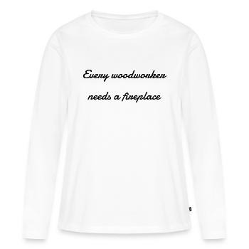 cabinetmaker arboriculturist john carpenter - Frauen Premium Bio Langarmshirt - Weiß - Vorne - Julia (174cm)