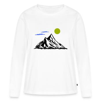 Berge - Frauen Premium Bio Langarmshirt - Weiß - Vorne - Julia (174cm)