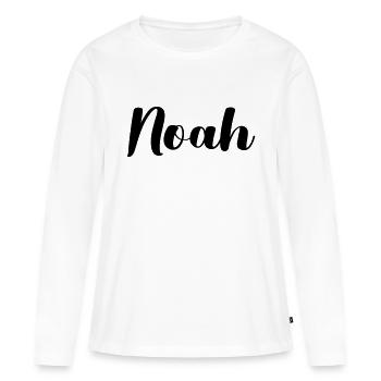 noah - Frauen Premium Bio Langarmshirt - Weiß - Vorne - Julia (174cm)