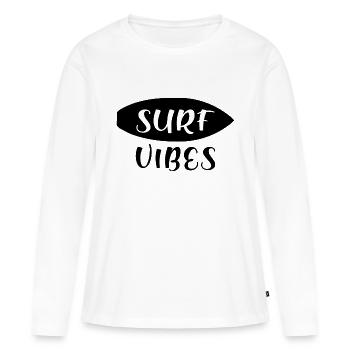 Surf Planche de surf Surfeur Sports nautiques - T-shirt manches longues Premium bio Femme - blanc - Devant - Julia (174cm)