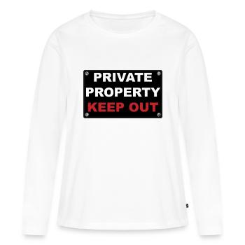private property - Women's Premium Organic Long Sleeve Shirt - white - Front - Julia (174cm)