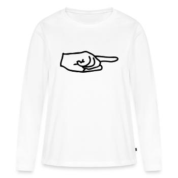 pfeil - Frauen Premium Bio Langarmshirt - Weiß - Vorne - Julia (174cm)