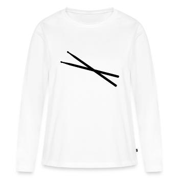 Drumsticks - Women's Premium Organic Long Sleeve Shirt - white - Front - Julia (174cm)