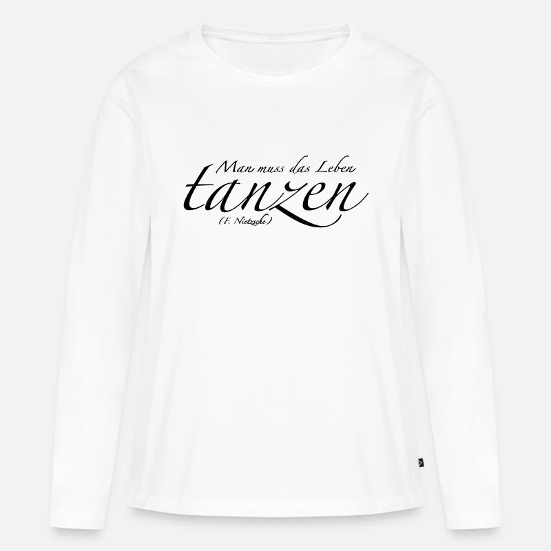 tanzen - Frauen Premium Bio Langarmshirt - Weiß